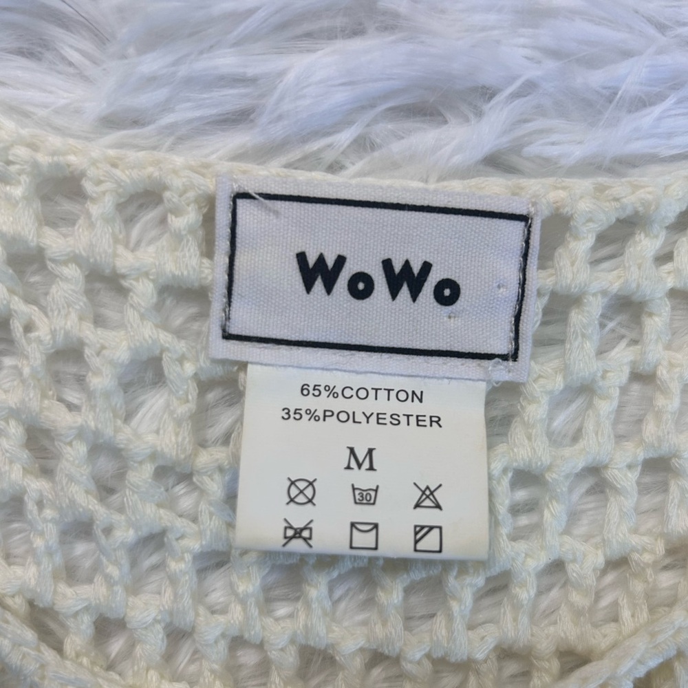 WoWo Bohemian Crochet Crop Top Medium o6 - Picture 5 of 6